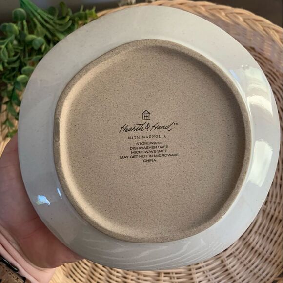 HEARTH & HAND With Magnolia Stoneware Appetizer Plates Set Of 3 Gather Joy Merry - Picture 5 of 9